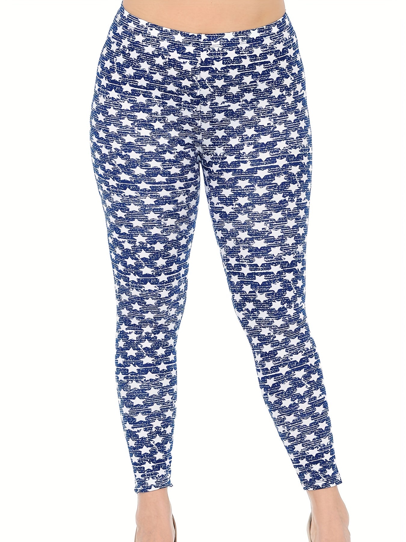 Star Print High Rise Leggings