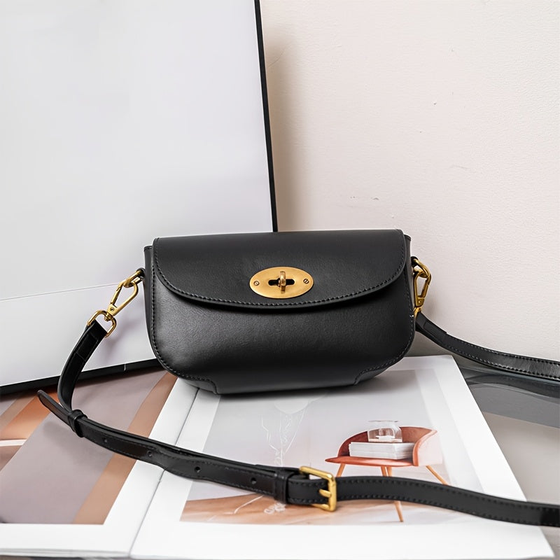 Convertible Shoulder Bag with Turn Lock Closure