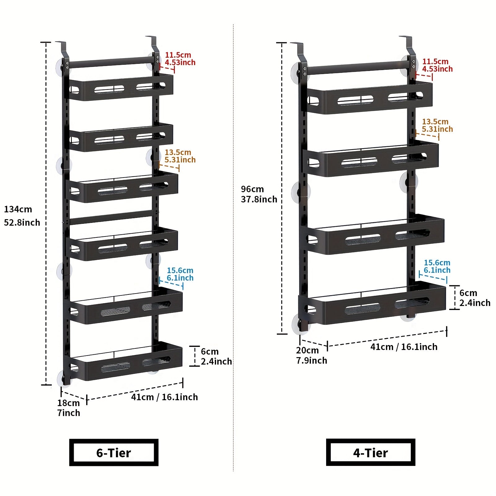 6 Tier Door Pantry Organizer Metal Pantry Organization And Storage