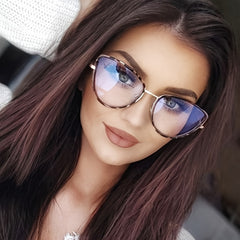 Light Blocking Eyestrain Clear Glasses For Women Computer Reading