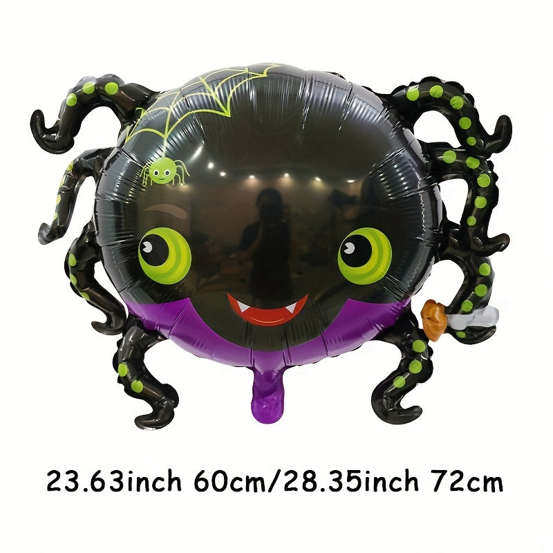 5pcs Halloween Aluminum Foil Balloons Set Bat Pumpkin Mummy Cat Suit Balloons