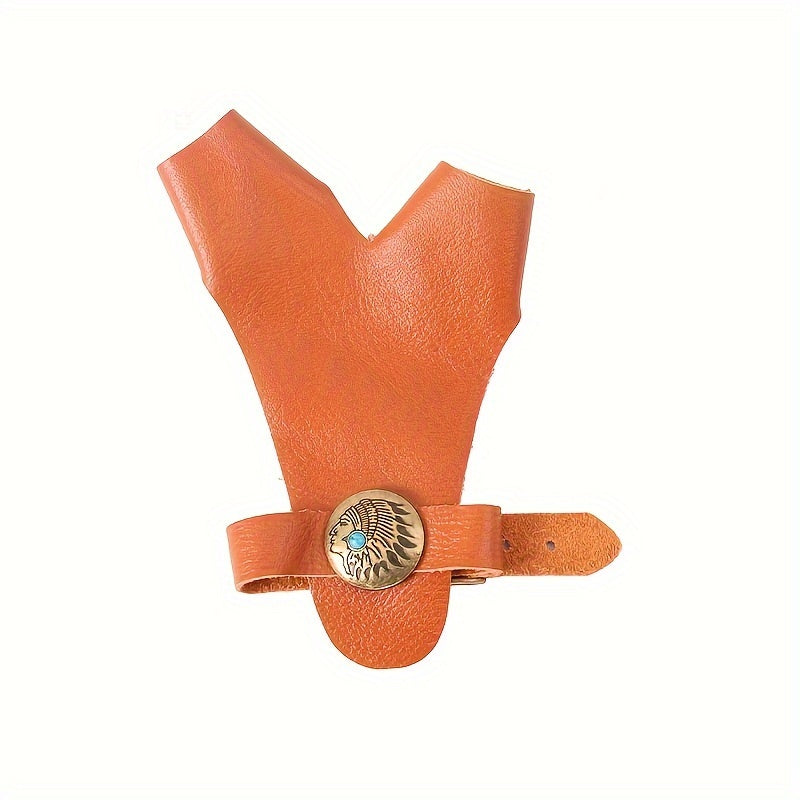 Archery Hand Guard Traditional Bow Finger Guard PU Leather Archery Glove
