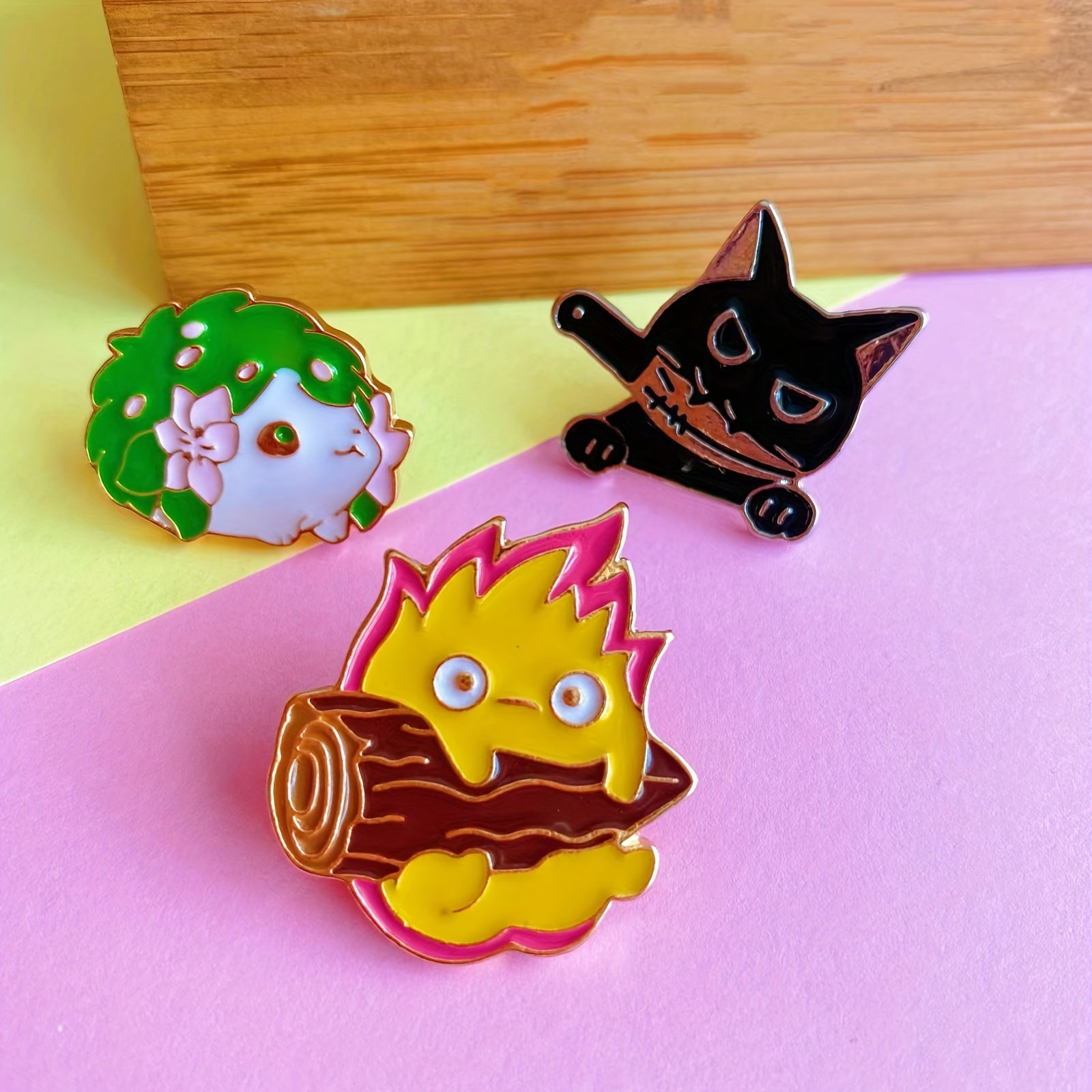 Anime Style Enamel Pins Set, Metal Badges for Boys