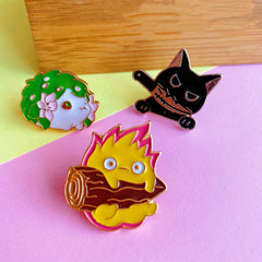 Anime Style Enamel Pins Set, Metal Badges for Boys