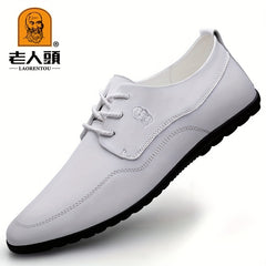 LAORENTOU Men's Leather Loafer Shoes Soft Sole Dress Shoes
