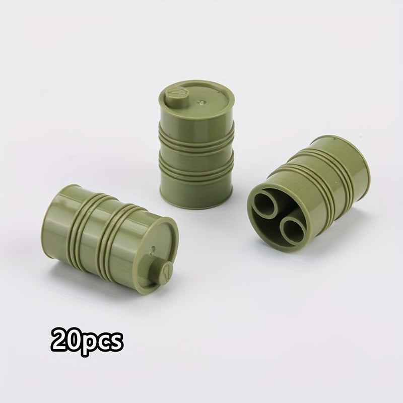 20pcs Small Size Parts Barrel Sandbag Shield Military Model Puzzle DIY Parts