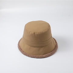 Women Winter Bucket Hat Solid Warm Hat Outdoor Casual Style Hat For Women Girls