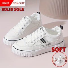 Women's Lace-up Low Skate Shoes Soft Sole Casual Sneakers