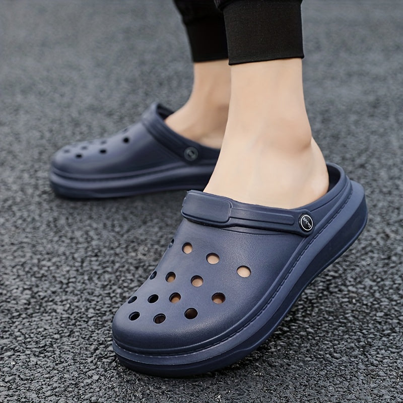 Men's Lightweight Comfy Clogs Hollow Out Non Slip Garden Shoes