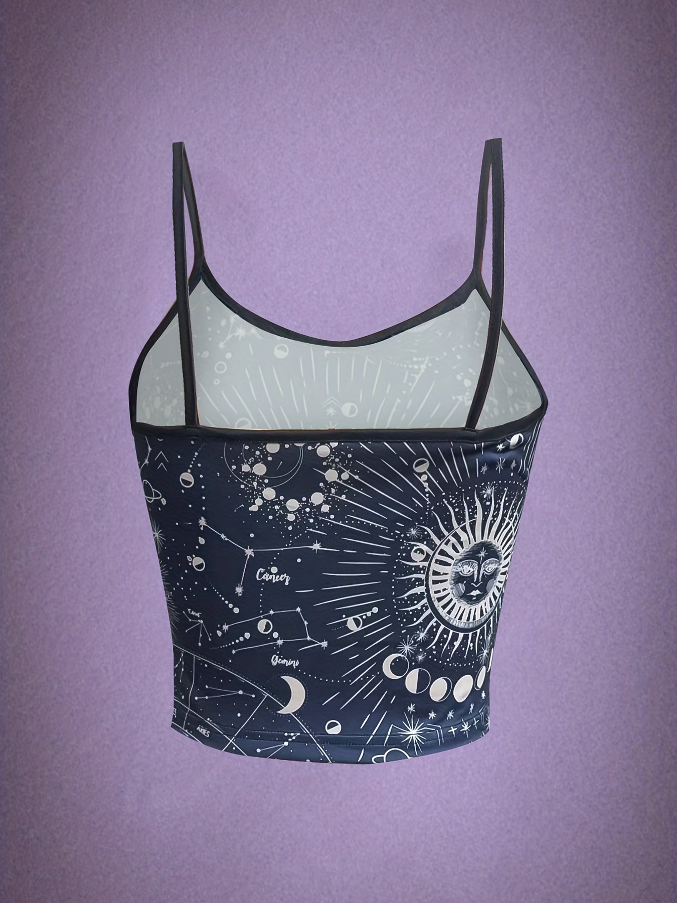Moon & Sun Spaghetti Strap Top Sleeveless Cami
