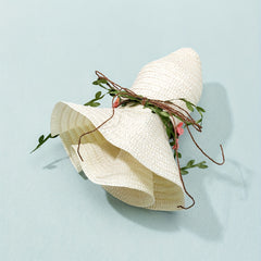 Ruffles Brim Sun Hat Easter Garland Straw Hat