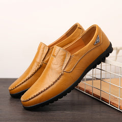 CLOHOO Custom Leather Loafer Shoes Lightweight Rubber Sole Casual Sneakers