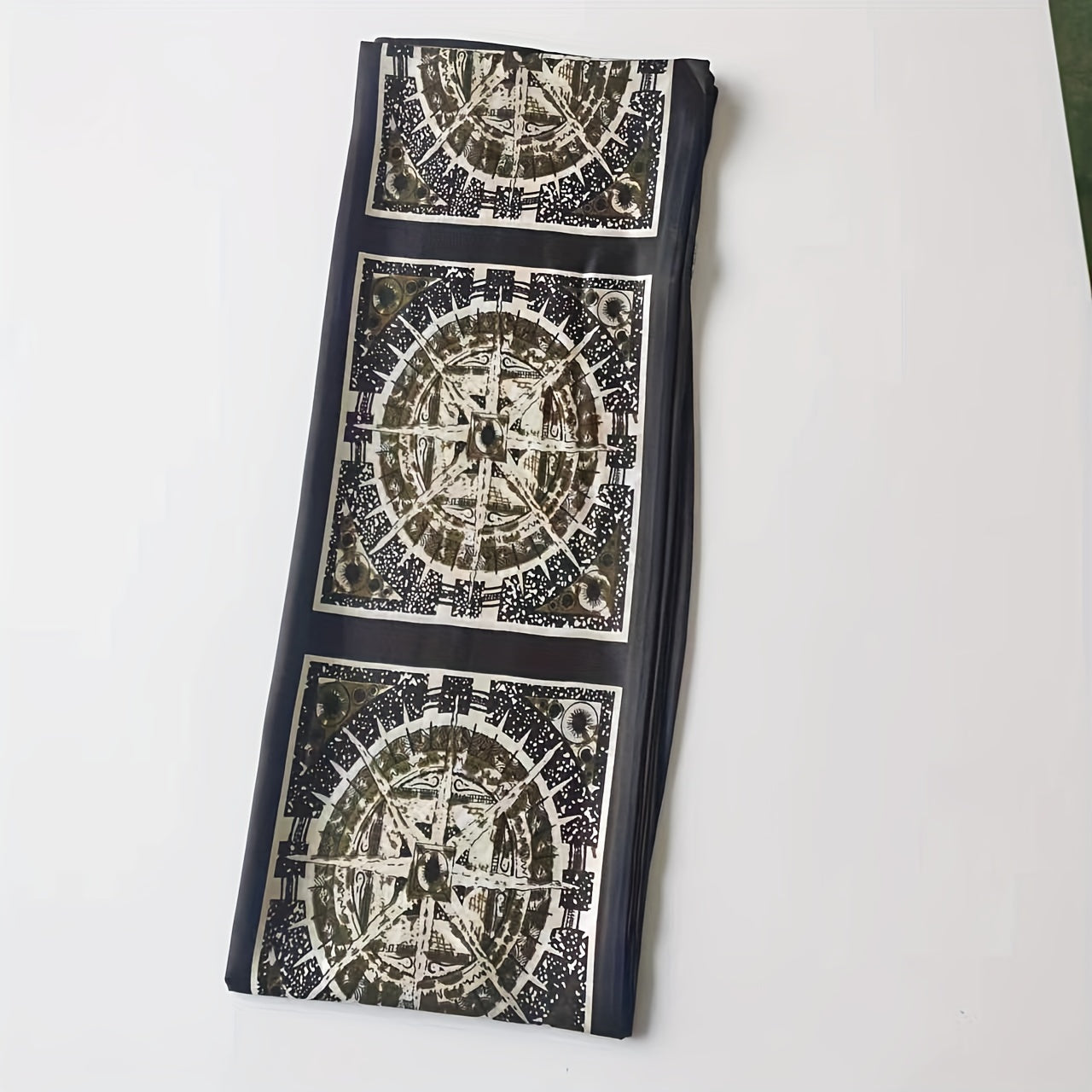 Vintage Print Thin Scarf Satin Head Scarf