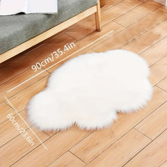 Fluffy Cloud Shape Faux Fur Area Rug 2x3 Feet