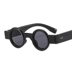 Round Frame Vintage Sunglasses Gradient Y2K Travel Shades