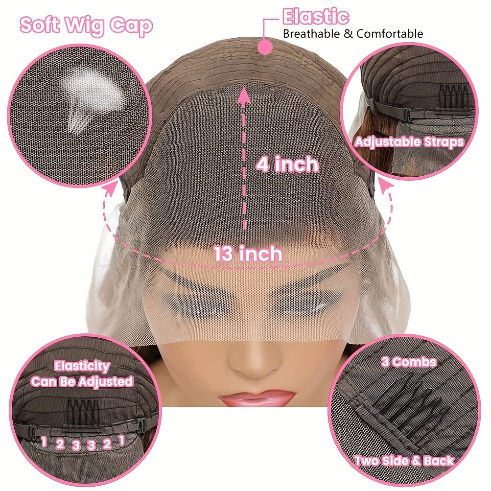 Honey Blonde Ombre Lace Front Wig Human Hair 13x4 Transparent HD 4 27