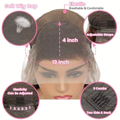 Honey Blonde Ombre Lace Front Wig Human Hair 13x4 Transparent HD 4 27