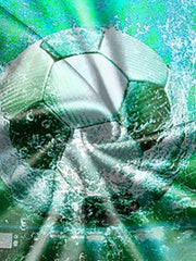 Football In Water 3D Print Boy's T-shirt Short Sleeve Casual Summer Top