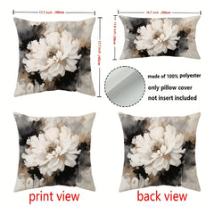 Vintage Flower Throw Pillow Covers Double Sided Printed Throw Pillowcase