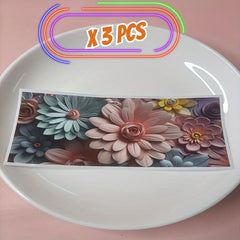 Flower UV DTF Transfer Sticker For 16 oz Glass Cups