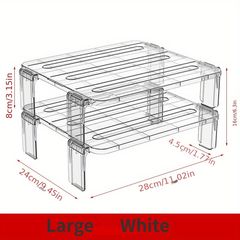 Refrigerator Organizer Shelf Fridge Storage Rack Clear Multilayer Container