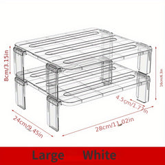 Refrigerator Organizer Shelf Fridge Storage Rack Clear Multilayer Container