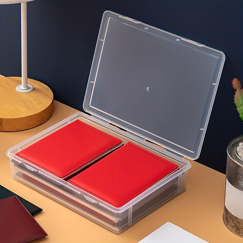 Large Capacity Transparent Office Document Storage Box