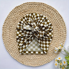 Breathable Checkerboard Hat for Baby Kids