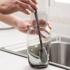Long Handle Silicone Brush for Thoroughly Cleaning Cups