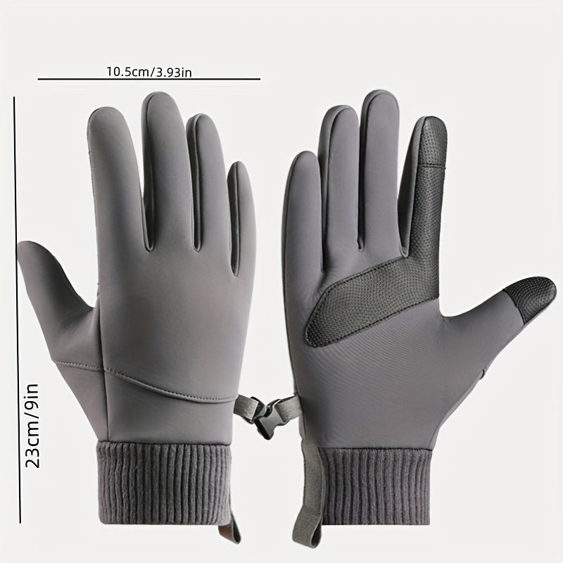Winter Cycling Gloves Touch Screen Velvet Warm Gloves For Men Women