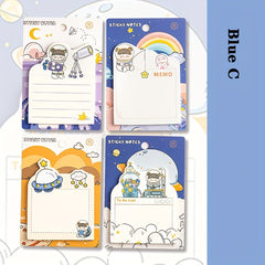 Cartoon Self adhesive Sticky Notes Ins Girl Heart Tearable Sticky Notes