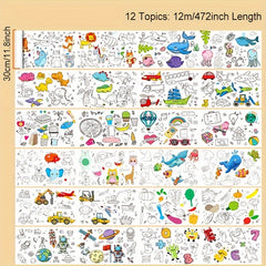 Graffiti Drawing Paper Roll Painting Canvas Non-dirty Wall Gift 118-472 inch