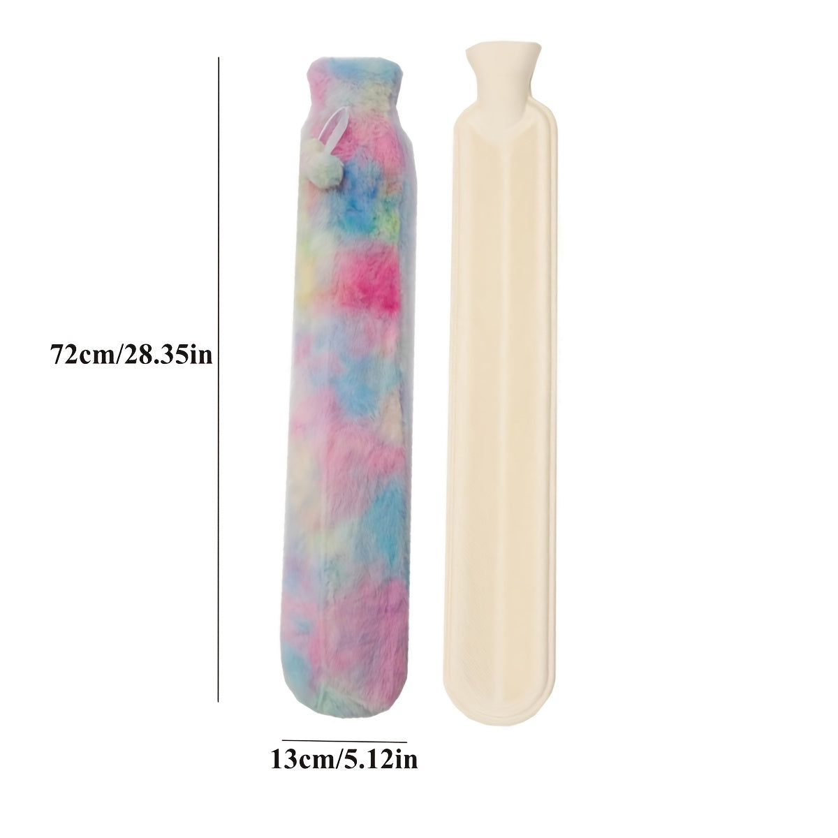 Plush Long Waist Hot Water Bag Rubber Leakproof