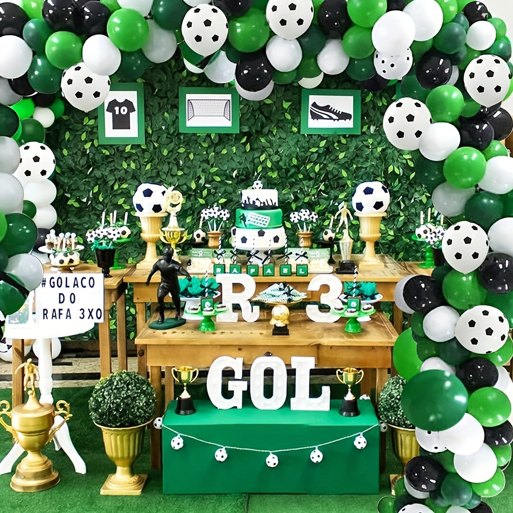 Football Balloon Arch Kit - Green & Balloons Garland for Birthday & Anniversary