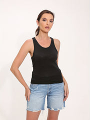 Women's Loose Sports Tank Top Solid Sleeveless