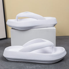 Women's Waterproof Anti slip Flip flops Thick Sole Vacation Beach Slippers