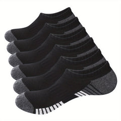 6 Pairs Striped Ankle Socks Soft & Lightweight Low Cut Sports Socks