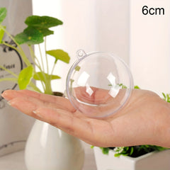 DIY Plastic Christmas Decorations Tree Balls - 12pcs Clear Ornaments Balls