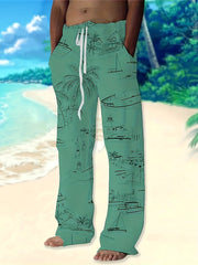 Boys Casual 3D Print Soft Drawstring Pants For Spring And Autumn