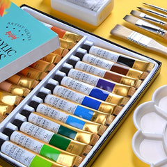 12/18/24 Color Acrylic Paint Set, 12ml Waterproof Pigments