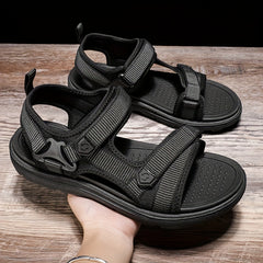 Men's Open Toe Hook And Loop Sandals Non Slip Comfortable Beach Shoes