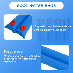 Double Chamber Pool Water Tubes - Pool Cover Weights for Inground Pools