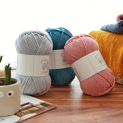 2pcs Thick Yarn Balls for DIY Crochet & Knitting Scarves Hats Gloves