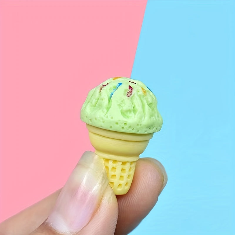 10pcs Mixed Pack DIY Ice Cream Donut Accessories for Crafts and Decor