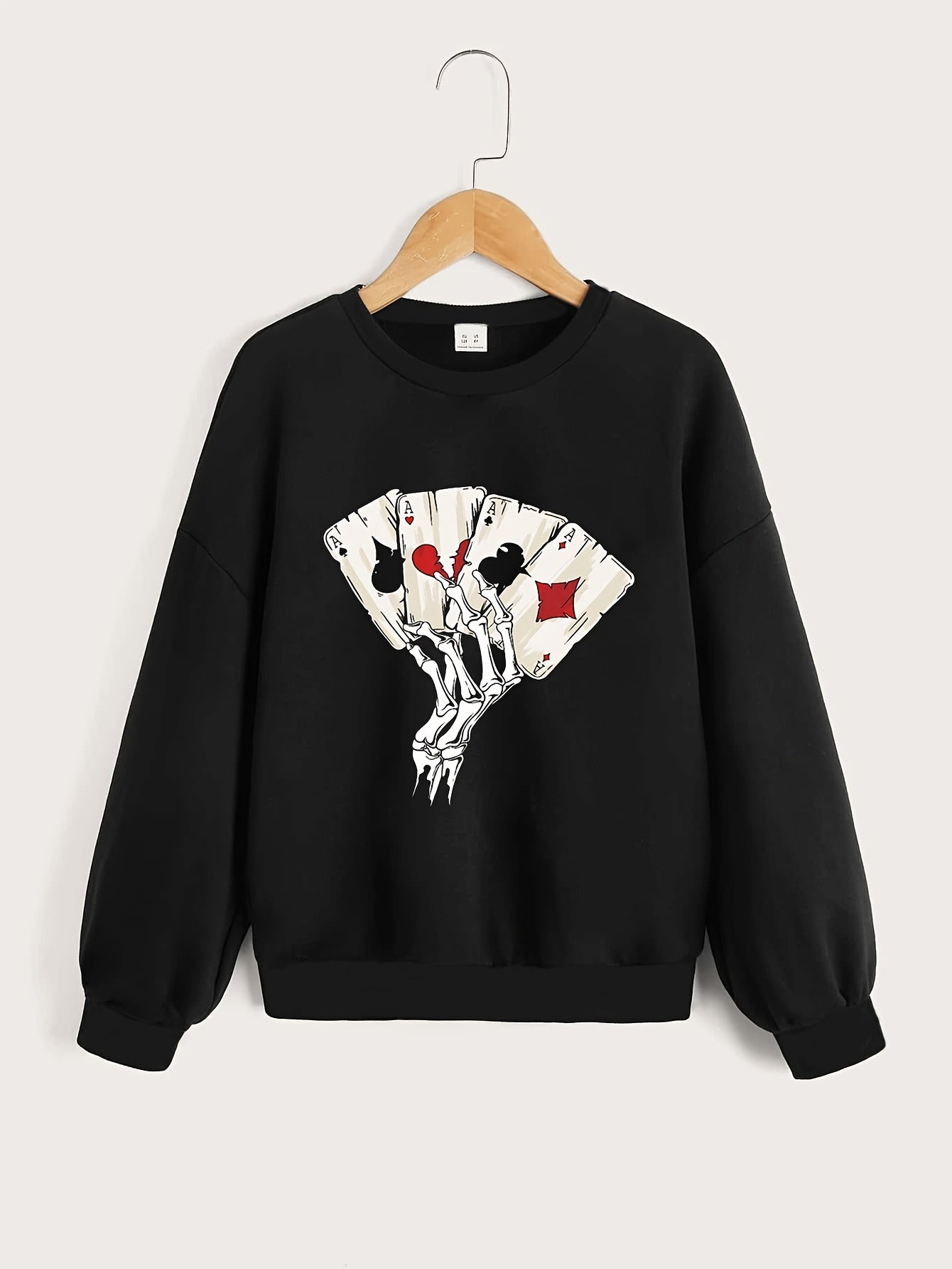 Dancing Skeleton Graphics Pullover for Girls