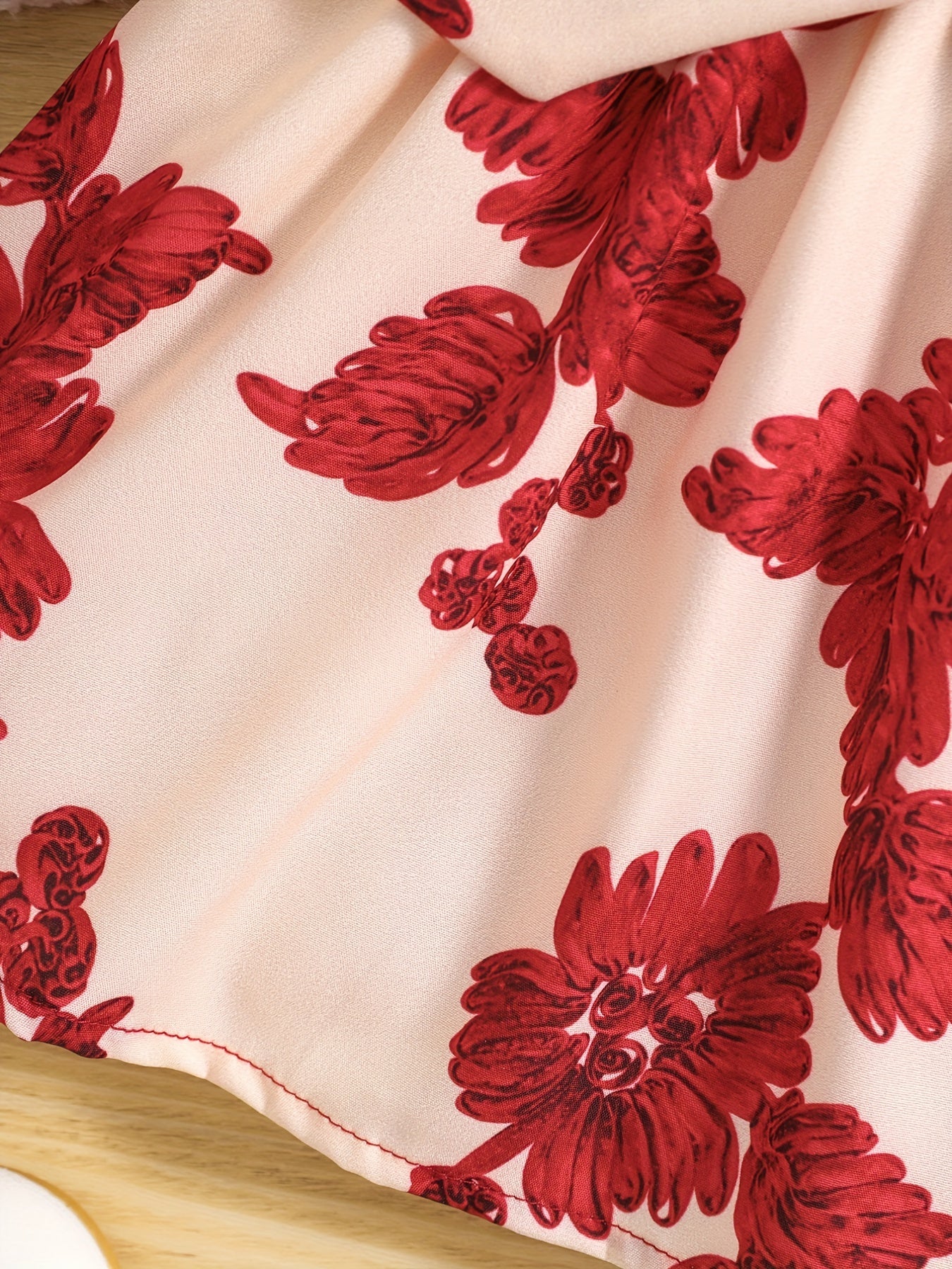 Floral Print Long Sleeve Princess Dress for Toddler Baby Girls