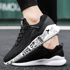 Men's Letter Graphic Lace Sneakers