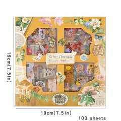 Flowers Plant Stickers - 100 Sheets High Level Appearance DIY Stickers