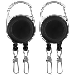 2pcs Retractable Key Chain 360 Rotation Easy Access Security