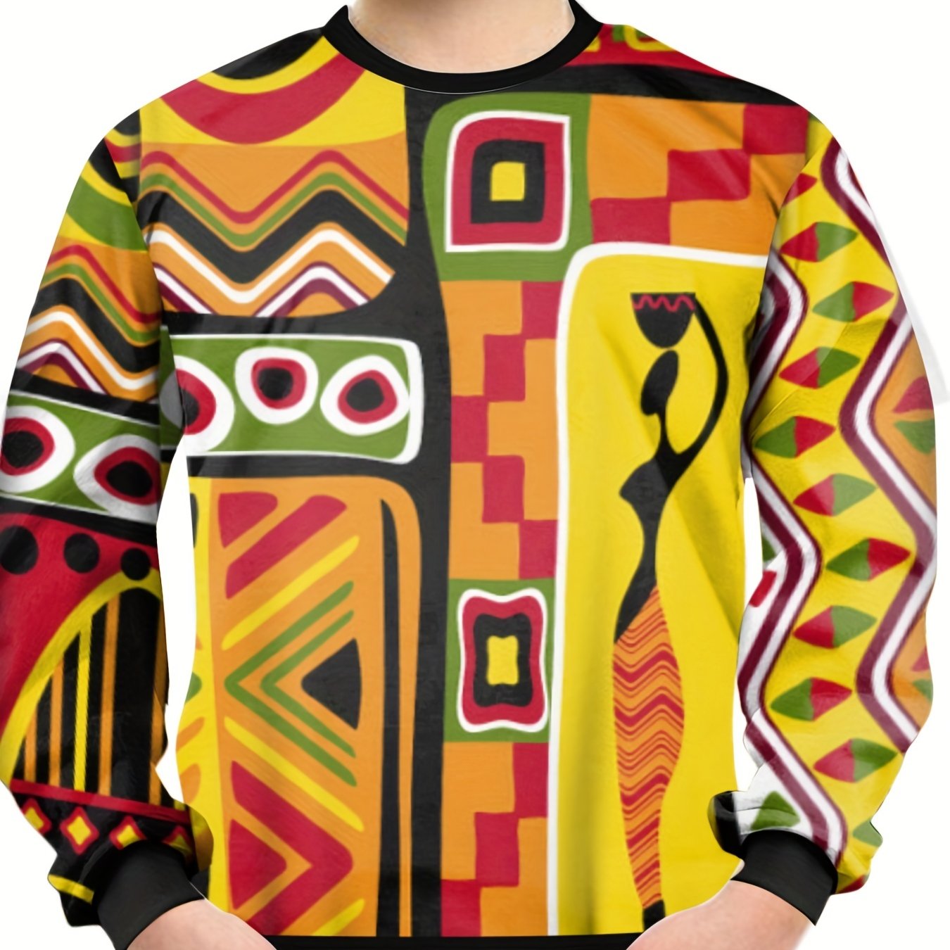 Teens Stylish Geo3D Print Sweatshirt Kids Casual Pullover